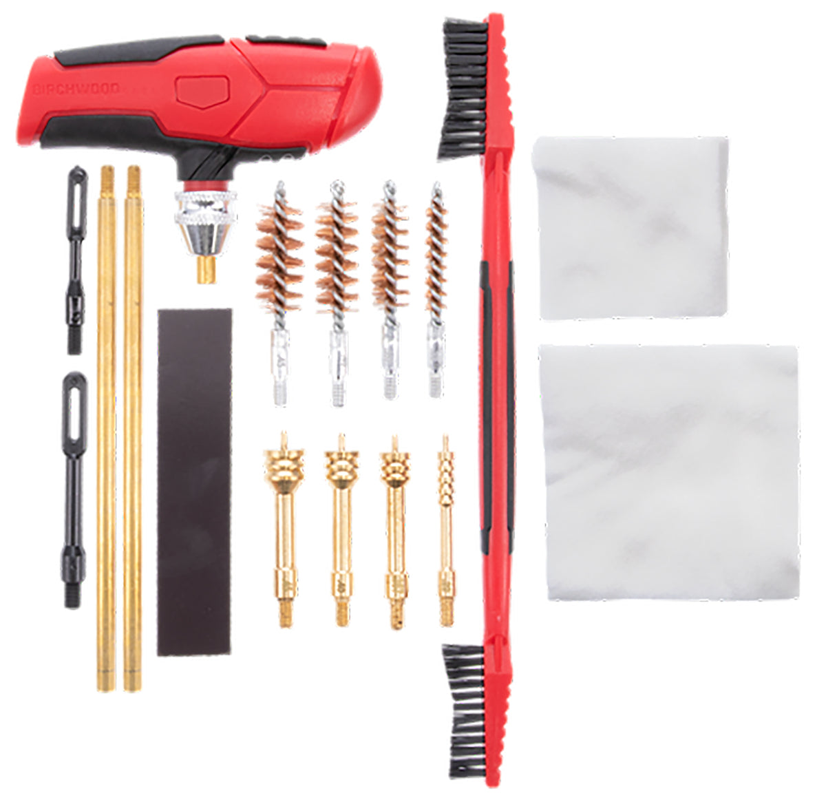 Birchwood Casey Universal Handgun Cleaning Kit HNDGCLNK 16 Pieces Black/Red