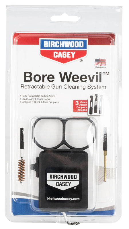 Birchwood Casey 41707 Bore Weevil Retractable Cleaning System 3 Quick Attach Couplers