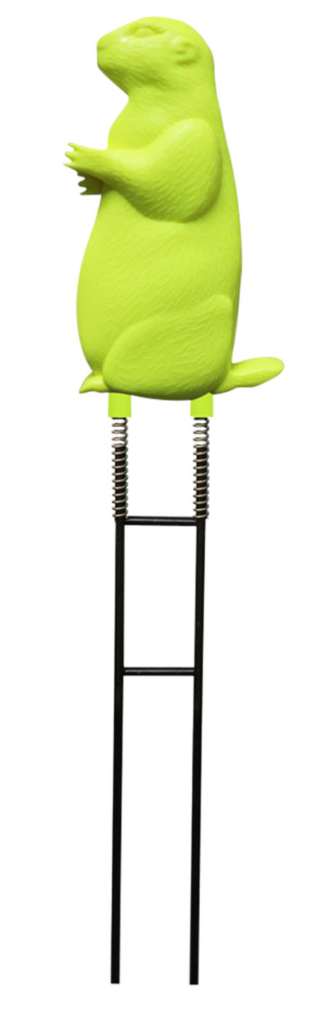 Birchwood Casey 48030 Ground Strike Prairie Chuck Reactive Motion Target Rubber/Metal Yellow/Green