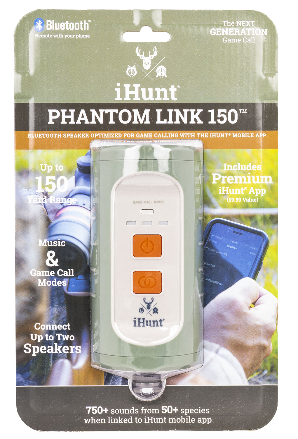 iHunt IHP150 Phantom Link 150 Waterproof Bluetooth Game Call Speaker with iHunt App