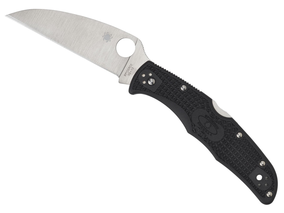 Spyderco Endura 4 Wharncliffe Lightweight 3.78" VG-10 Plain Blade Black Textured FRN Folding Knife