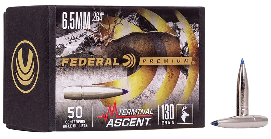 Federal Premium Terminal Ascent 6.5mm 130 Grain Component Projectiles 50ct