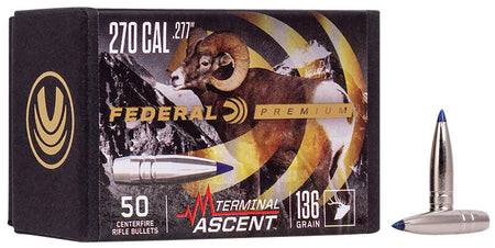 Federal Premium Terminal Ascent 270 Win 136 Grain Component Projectiles 50ct