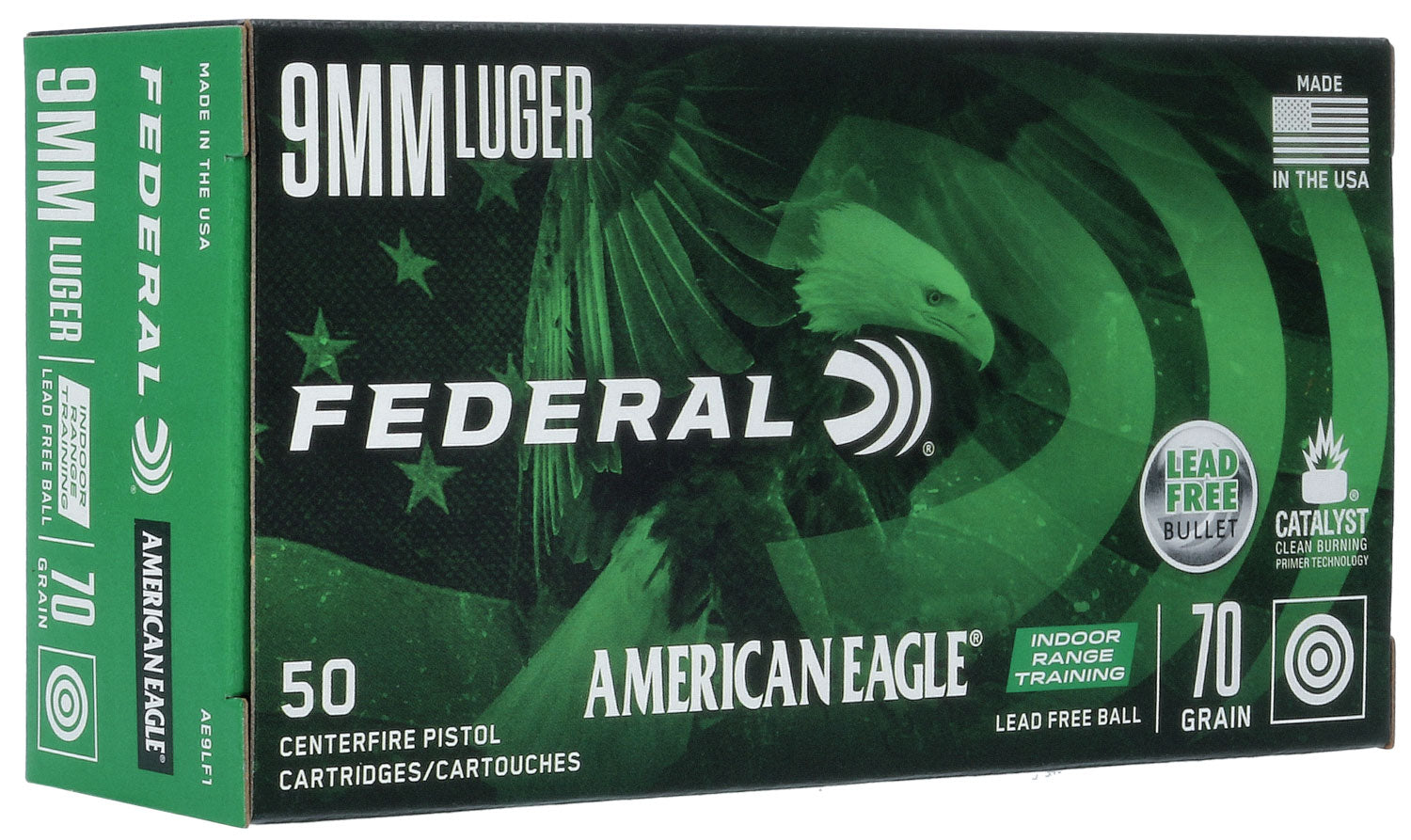 American Eagle IRT Training Lead-Free IRT 70 Grain 9mm Luger/Parabellum 1625 fps 604544656565