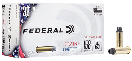 Federal Train & Protect Versatile Hollow Point 158 Grain .38 Special 830 fps 604544656206