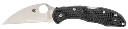 Spyderco Delica 4 Wharncliffe Lightweight 2.87" VG-10 Plain Blade Black Textured FRN Folding Knife