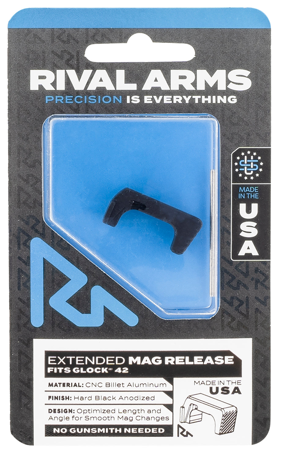 Rival Arms Sig P320 Extended Magazine Release Hard Black Anodized Aluminum (RA72S001A)
