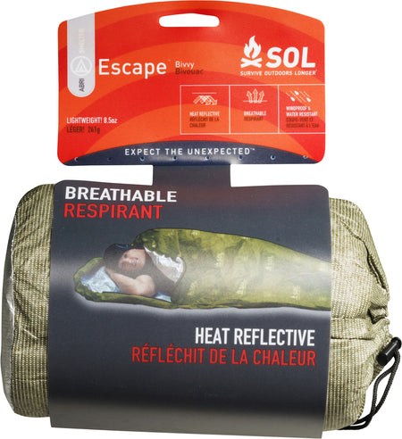 Survive Outdoors Longer 01401229 SOL Bivvy OD Green Waterproof Warmth Shelter