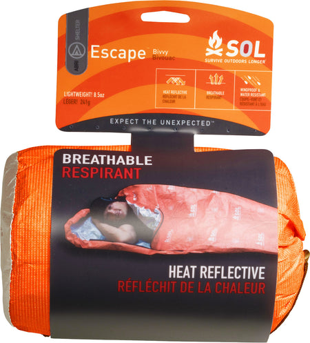 Survive Outdoors Longer 01401228 SOL Bivvy Orange Waterproof Warmth Shelter