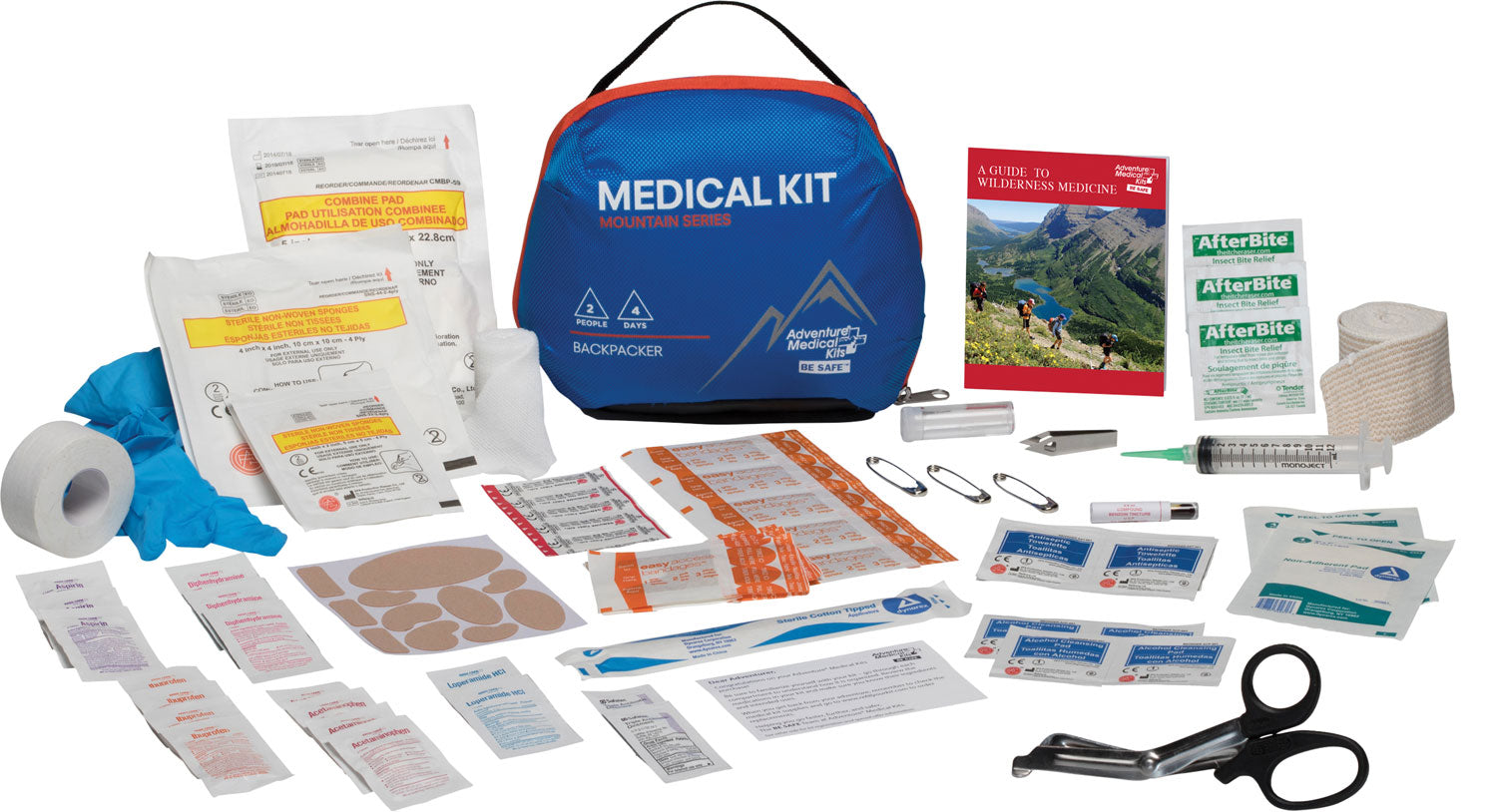 Adventure Medical Kits 01001003 Mountain Backpacker Kit Water Resistant Blue First Aid