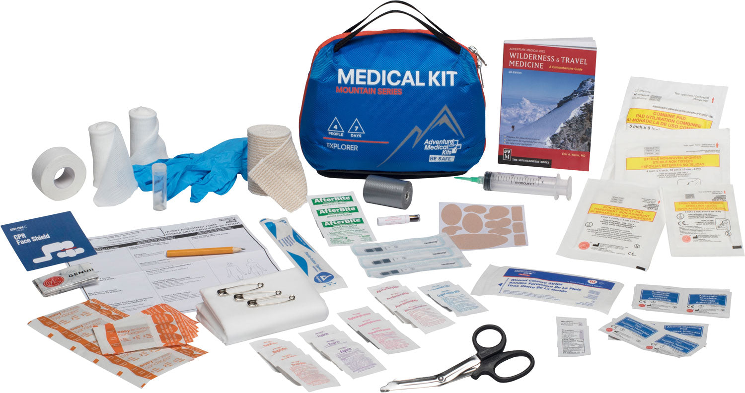 Adventure Medical Kits 01001005 Mountain Explorer Kit Water Resistant Blue First Aid