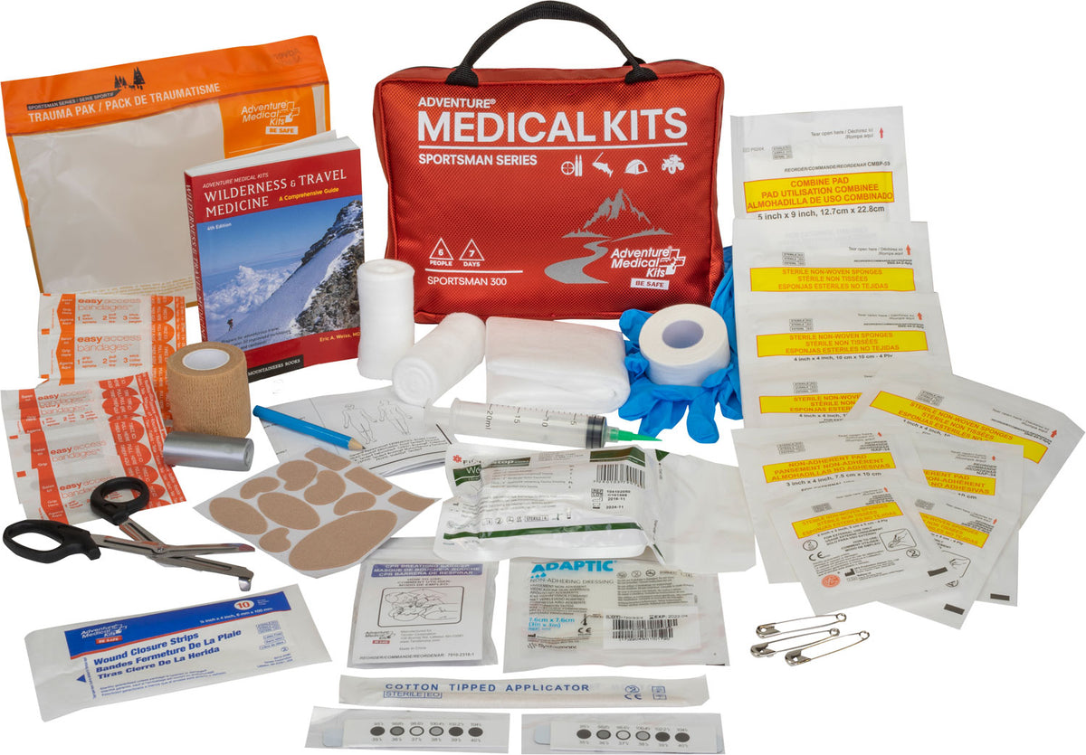 Adventure Medical Kits 01050300 Sportsman 300 Kit Red Waterproof Wilderness First Aid