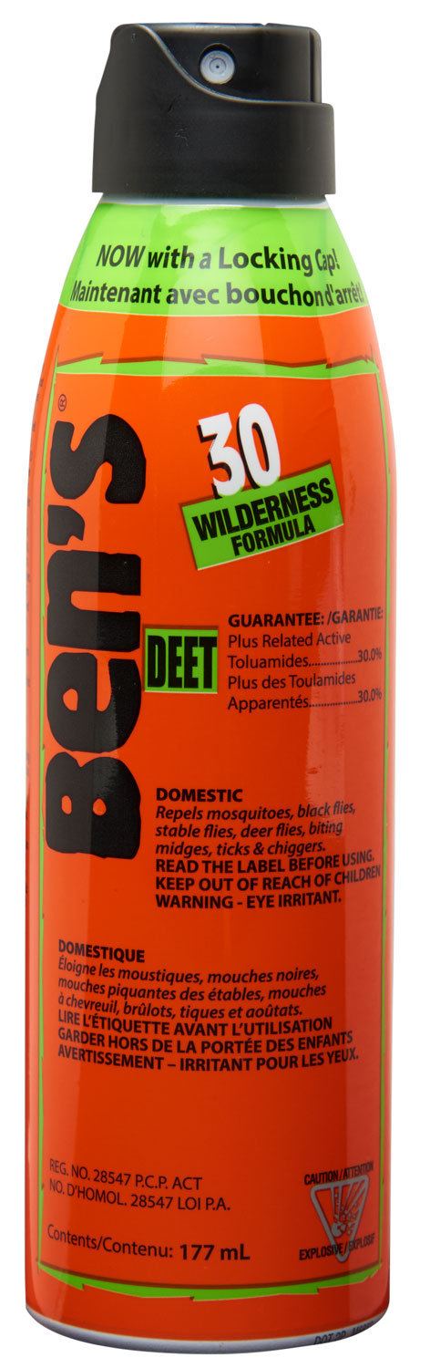 Ben's 00067178 30% DEET Scent-Free Tick & Insect Repellent Aerosol Spray 6oz 8hr Protection