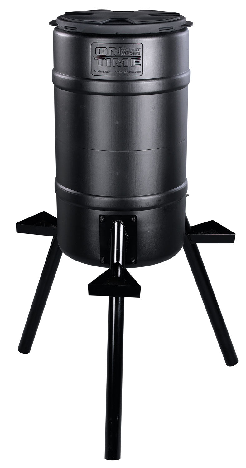 On Time 71540 Buckeye Gravity Feeder, 200 Pound Hopper, 3 Stations, No-Waste Cone Design