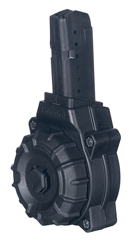 ProMag DRMA26 AR-15 9mm Luger 30 Round Drum Magazine Glock Compatible Black DuPont Zytel Polymer