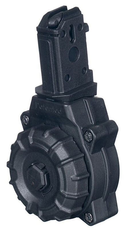 ProMag DRMA29 CZ Scorpion 9mm Luger 30 Round Drum Replacement Magazine Black Polymer