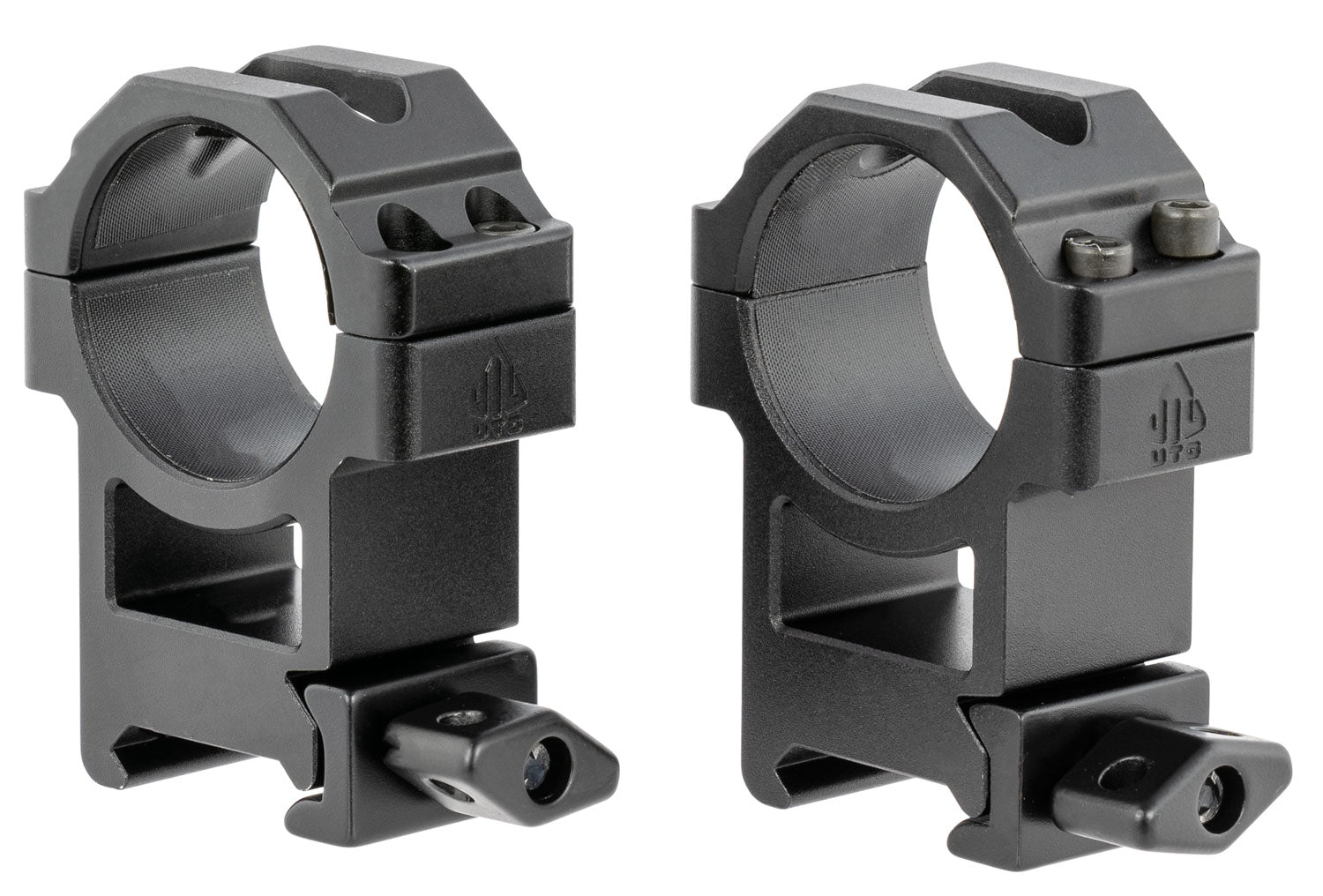 UTG RG2W3224 Black Anodized 30mm High Max Strength Scope Rings Aircraft Aluminum