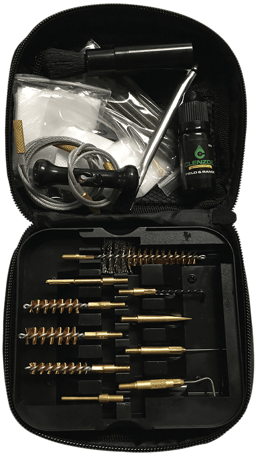 Clenzoil 2236 Tactical Multi-Caliber Pistol/Rifle Cleaning Kit 17-Piece Molle Pouch