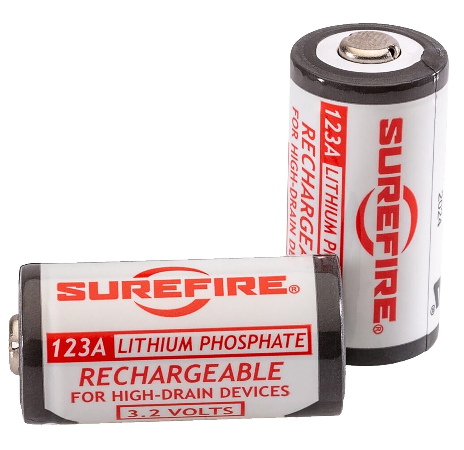SureFire SFLFP123 123A LFP Rechargeable Battery Cells 3.2V for SureFire Lights, 2-Pack