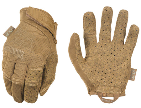 Mechanix Wear Specialty Vent Coyote Perforated Leather Gloves Medium