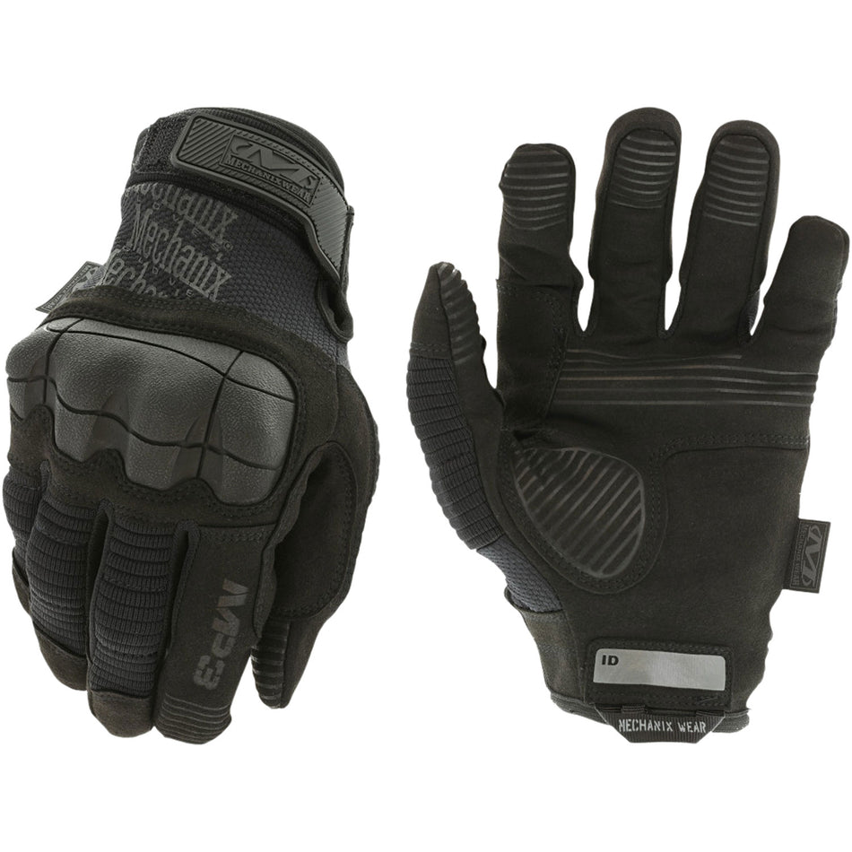 Mechanix Wear MP355008 M-Pact 3 Black TPR Knuckle Guard Gloves Small Velcro
