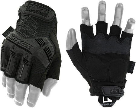Mechanix Wear MFL55011 XL M-Pact Covert Black Fingerless Impact Gloves TPR Closure