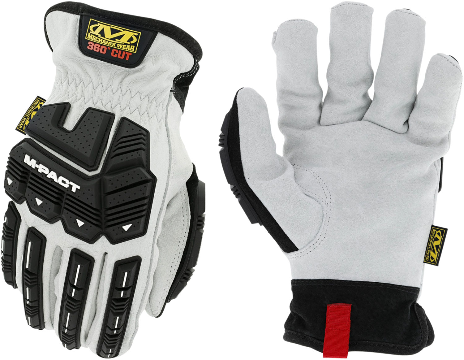 Mechanix Wear LDMPHDX000 M-Pact HD Driver F8-360 Small White Cut Resistant DuraHide Glove