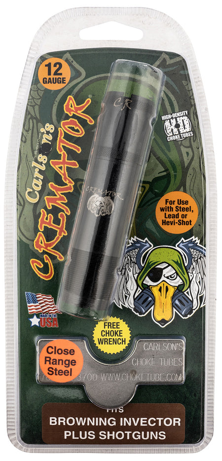 Carlson's Cremator Choke Tube Browning Invector Plus 12 Gauge Close Range Non-Ported 17-4 Stainless Steel