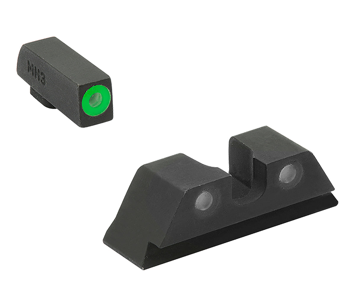 Meprolight Hyper-Bright Fixed Day/Night Sight Set Green Tritium Glock Standard Frame 17/19/22