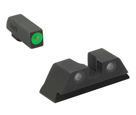 Meprolight Hyper-Bright Fixed Day/Night Sight Set Green Tritium Glock Standard Frame 17/19/22