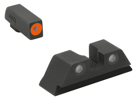 Meprolight Hyper-Bright Steel Night Sight Set Green Tritium Orange Front Glock 17/17L/19/22 MAG402243137