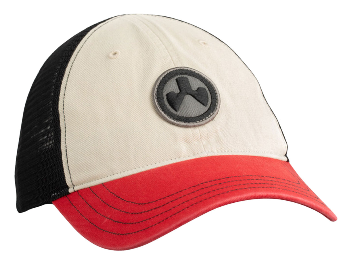 Magpul MAG1105-110 Icon Patch Unstructured Trucker Hat Stone Red Black OSFA Snapback