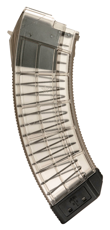 US Palm MA1120A Clear 30rd 7.62x39mm AK-47 Magazine with Black Floor Plate