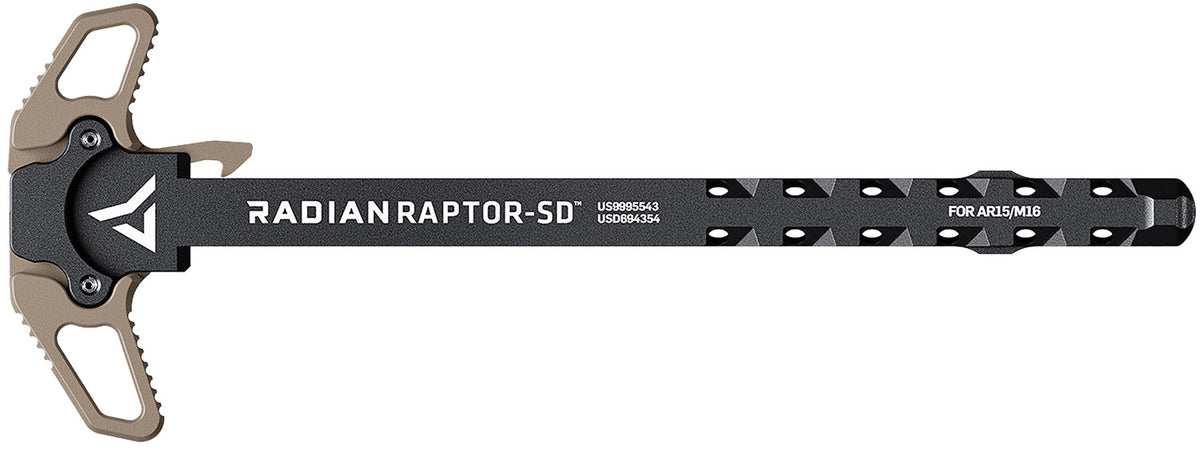 Radian Weapons R0066 Raptor SD FDE Gas Ported Ambi Charging Handle Mil-Spec AR-15