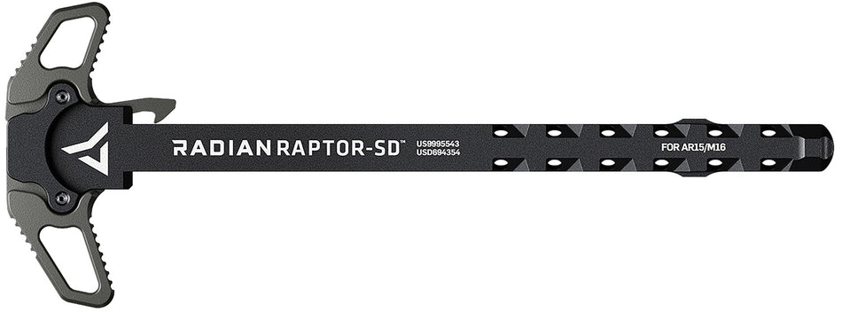 Radian Weapons R0561 Raptor SD Gray Gas Ported Ambi Charging Handle Mil-Spec AR-15