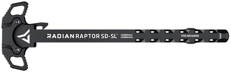 Radian Weapons R0278 Raptor SD-SL Black Low Profile Gas Ported Ambi Charging Handle