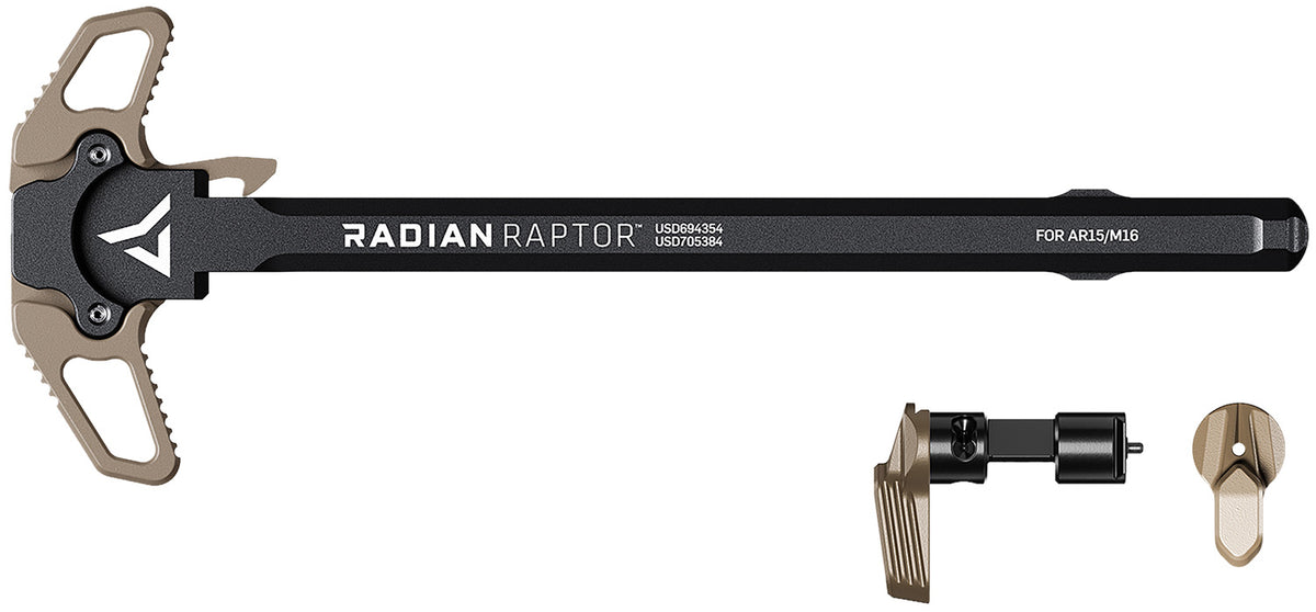 Radian Weapons R0299 Raptor Ambi Charging Handle Talon 45/90 Safety FDE Mil-Spec