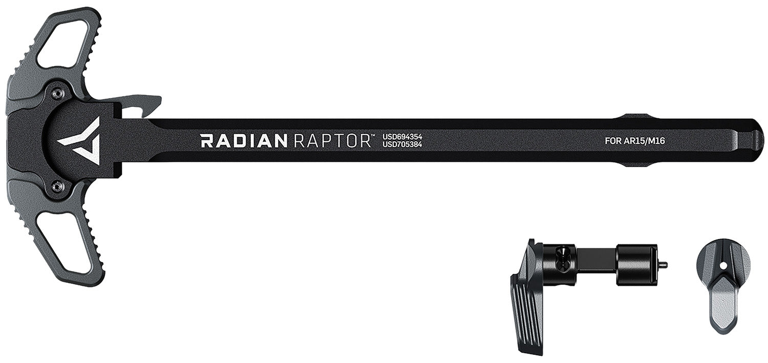 Radian Weapons R0664 Raptor Ambi Charging Handle Talon 45/90 Safety Radian Gray