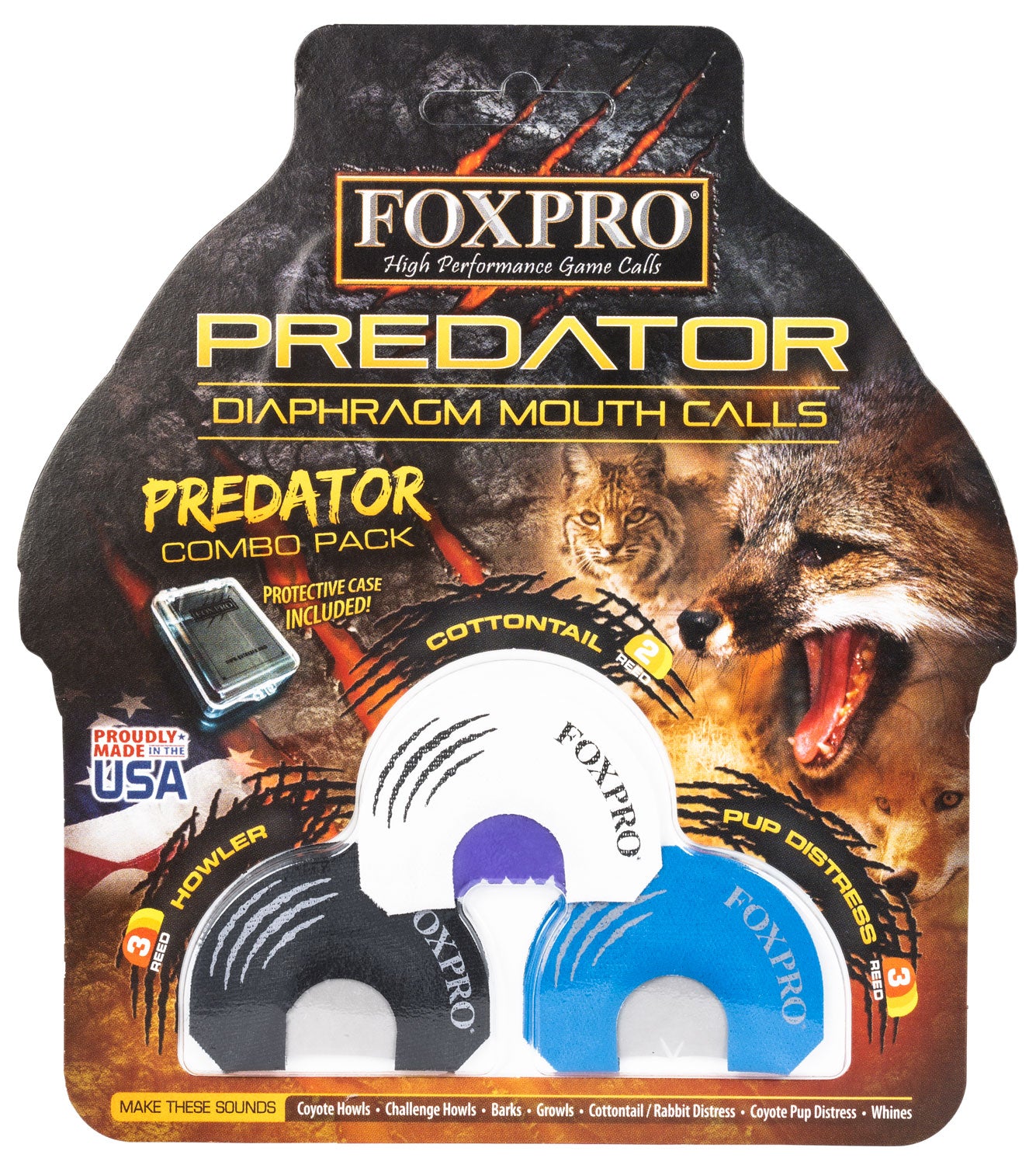 FOXPRO Predator Combo Coyote Howler, Cottontail, and Pup Call Set