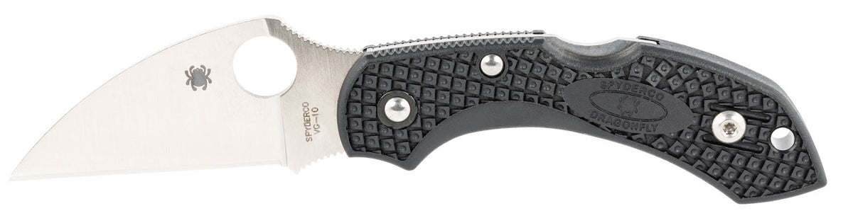 Spyderco Dragonfly 2 Wharncliffe Lightweight 2.28" VG-10 Plain Blade Black FRN Compact Folding Knife
