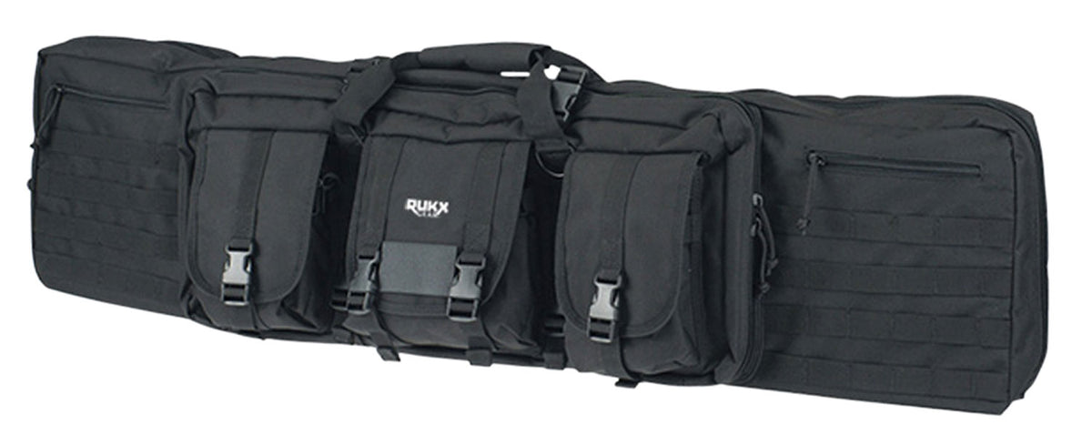 Rukx Gear ATICT42DGB Tactical Double Gun Backpack Case 42" Black Water Resistant Holds 2 Rifles