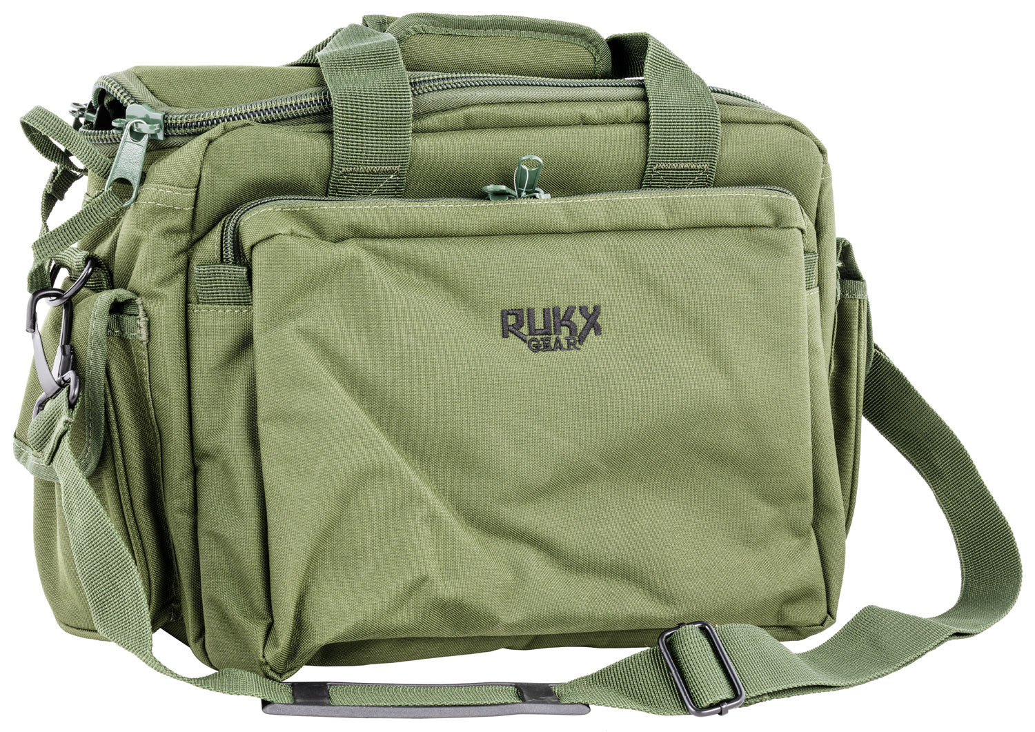 Rukx Gear ATICTRBG Green Tactical Range Bag with Mag and Ammo Storage 16" x 10.5"