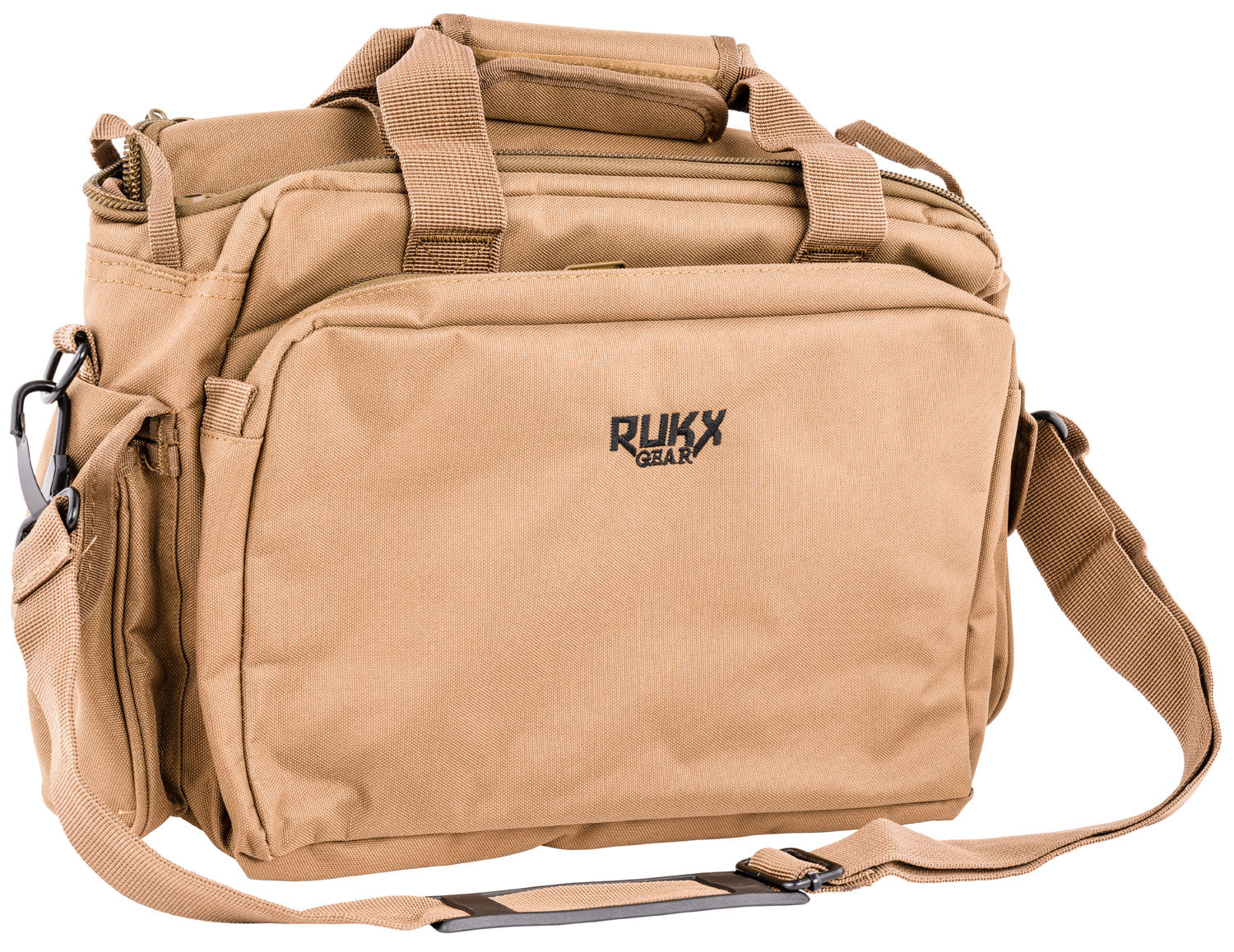 Rukx Gear ATICTRBT Tan Tactical Range Bag with Mag and Ammo Storage 16" x 10.5"