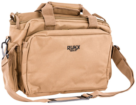 Rukx Gear ATICTRBT Tan Tactical Range Bag with Mag and Ammo Storage 16" x 10.5"