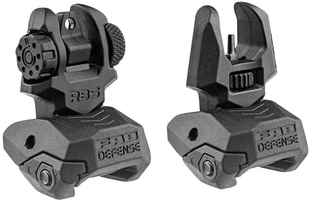 FAB Defense FXFRBS Front/Rear Flip-Up Back-Up Iron Sight Combo for AR-15/M16/M4 Black