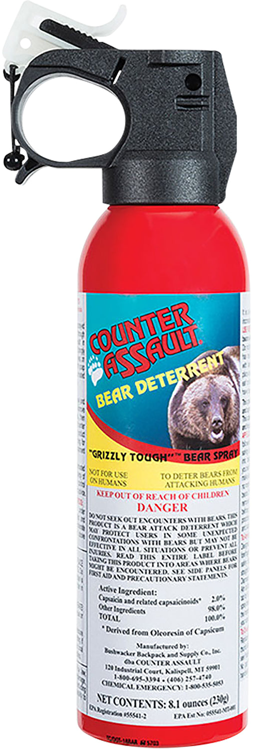 Counter Assault 15067024 Bear Spray 2% Capsaicin 32-Foot Range 8.10 oz with Belt Holster