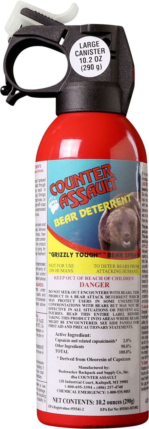 Counter Assault 15067034 10.2 oz Bear Deterrent Spray 40ft 8-Second Capsaicin Formula