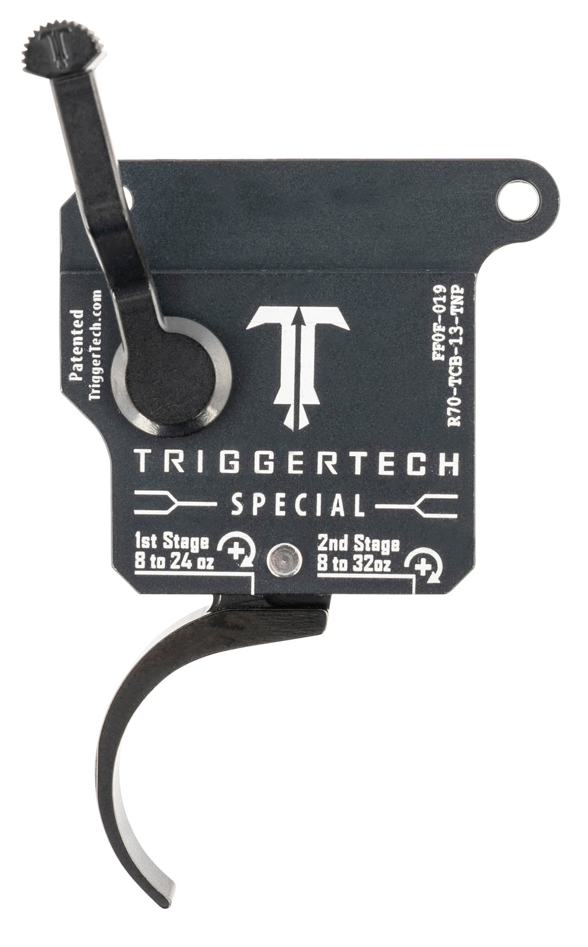 TriggerTech Remington 700 Right Special Two-Stage Pro Curve Trigger, 1-3.50 lb Gray w/Black Parts