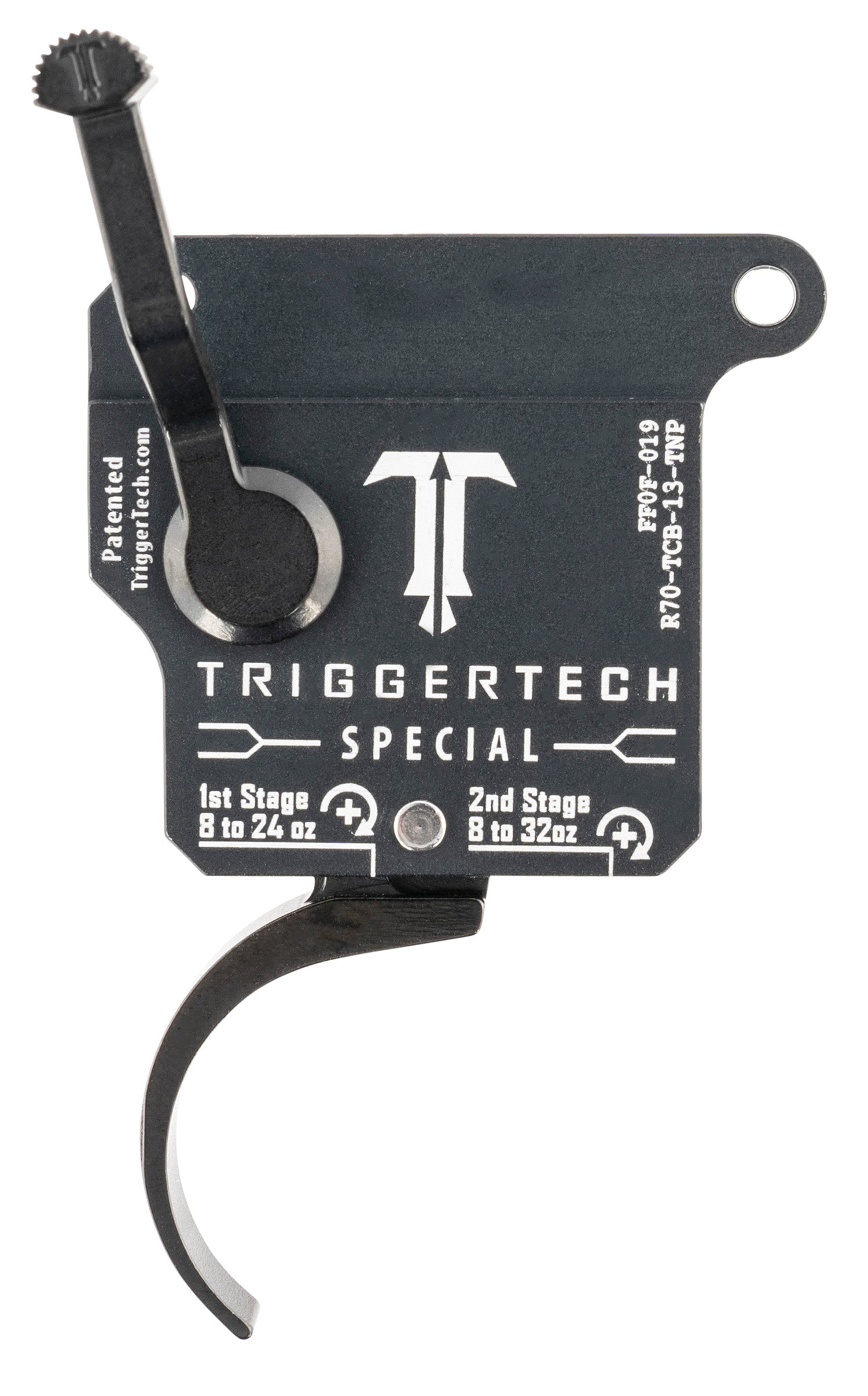 TriggerTech Remington 700 Right Special Two-Stage Pro Curve Trigger, 1-3.50 lb Gray w/Black Parts