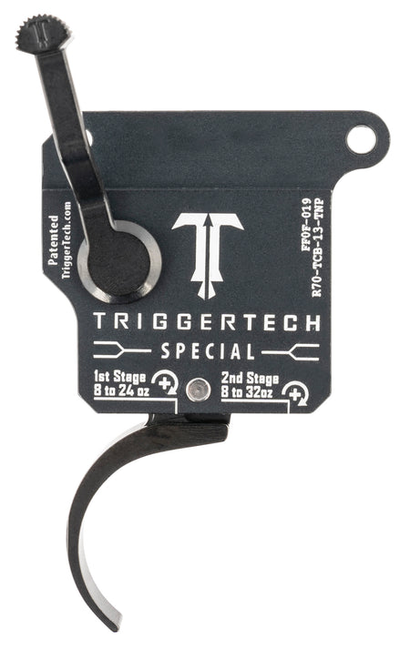 TriggerTech Remington 700 Right Special Two-Stage Pro Curve Trigger, 1-3.50 lb Gray w/Black Parts